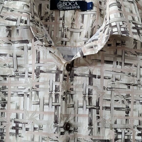 BOCA CLASSIC, men's Hawian type shirt. EXCELLENT CONDITION AND QUALITY. SIZE LG - Picture 3 of 8